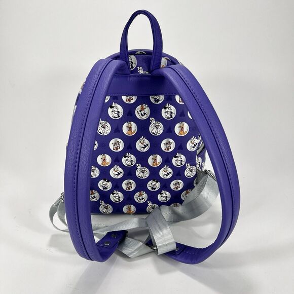 Disney Loungefly Mini Backpack 100th Anniversary Purple Sparkle 2023 - Picture 6 of 13